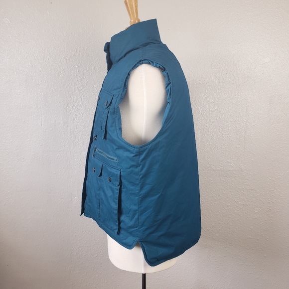 Eddie Bauer Vintage Teal Blue Insulated Goose Down Puffer Vest - Picture 2 of 5
